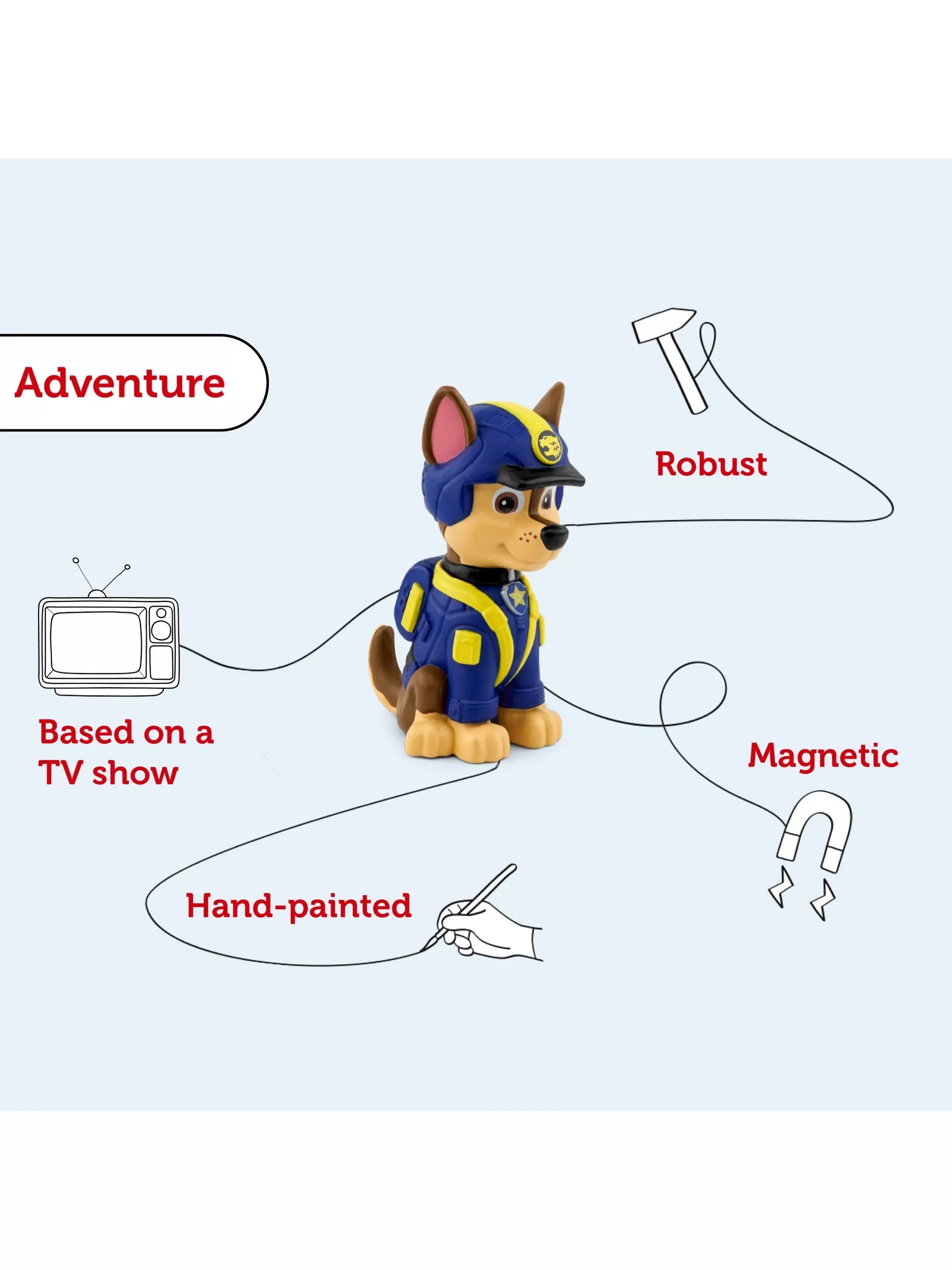 tonies Paw Patrol Chase Tonie figurine, imported from the UK