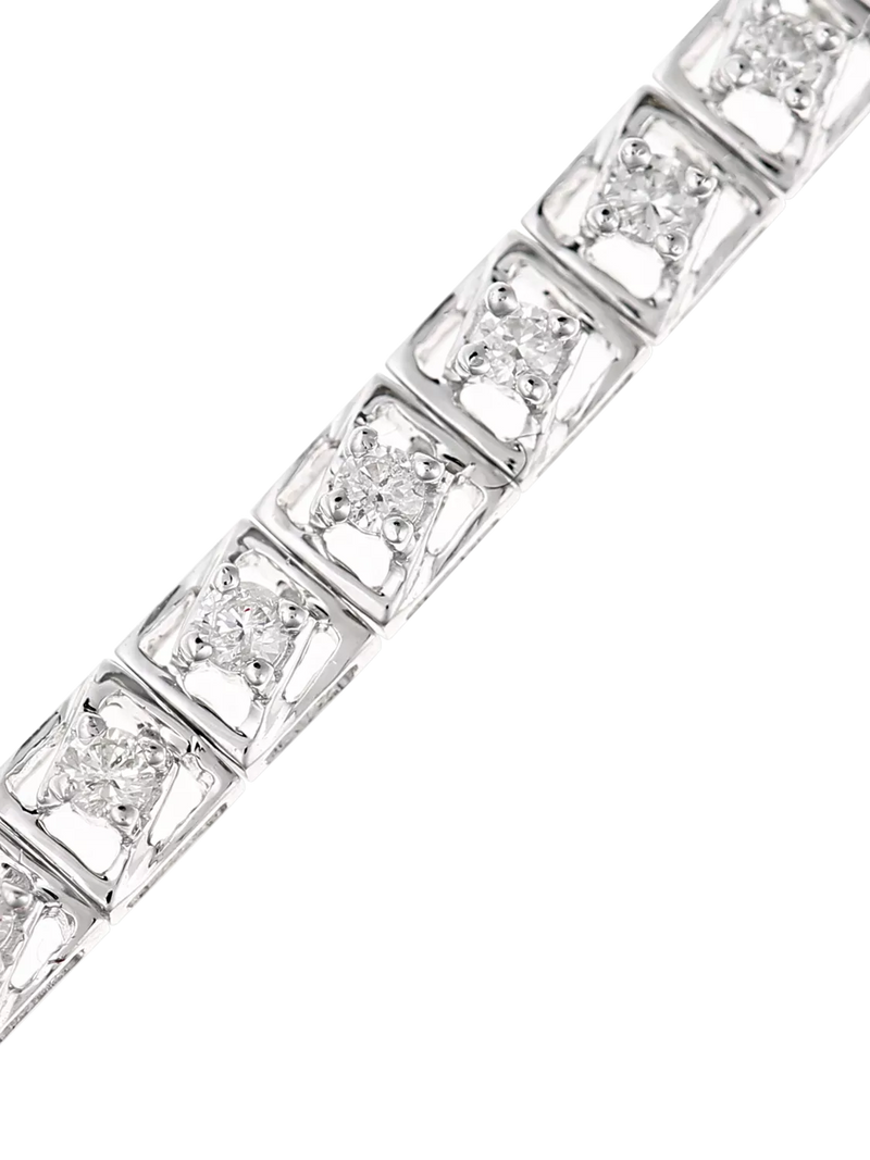 Mogul diamond tennis bracelet 1ct white gold, UK version