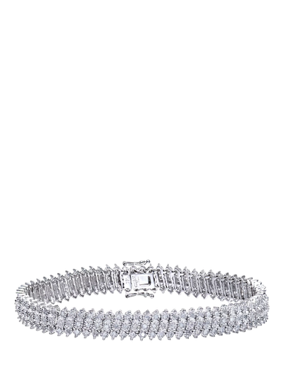 John Lewis Mogul 9ct White Gold Diamond Triple Row Tennis Bracelet, 1.50ct- Buy online at McGrocer