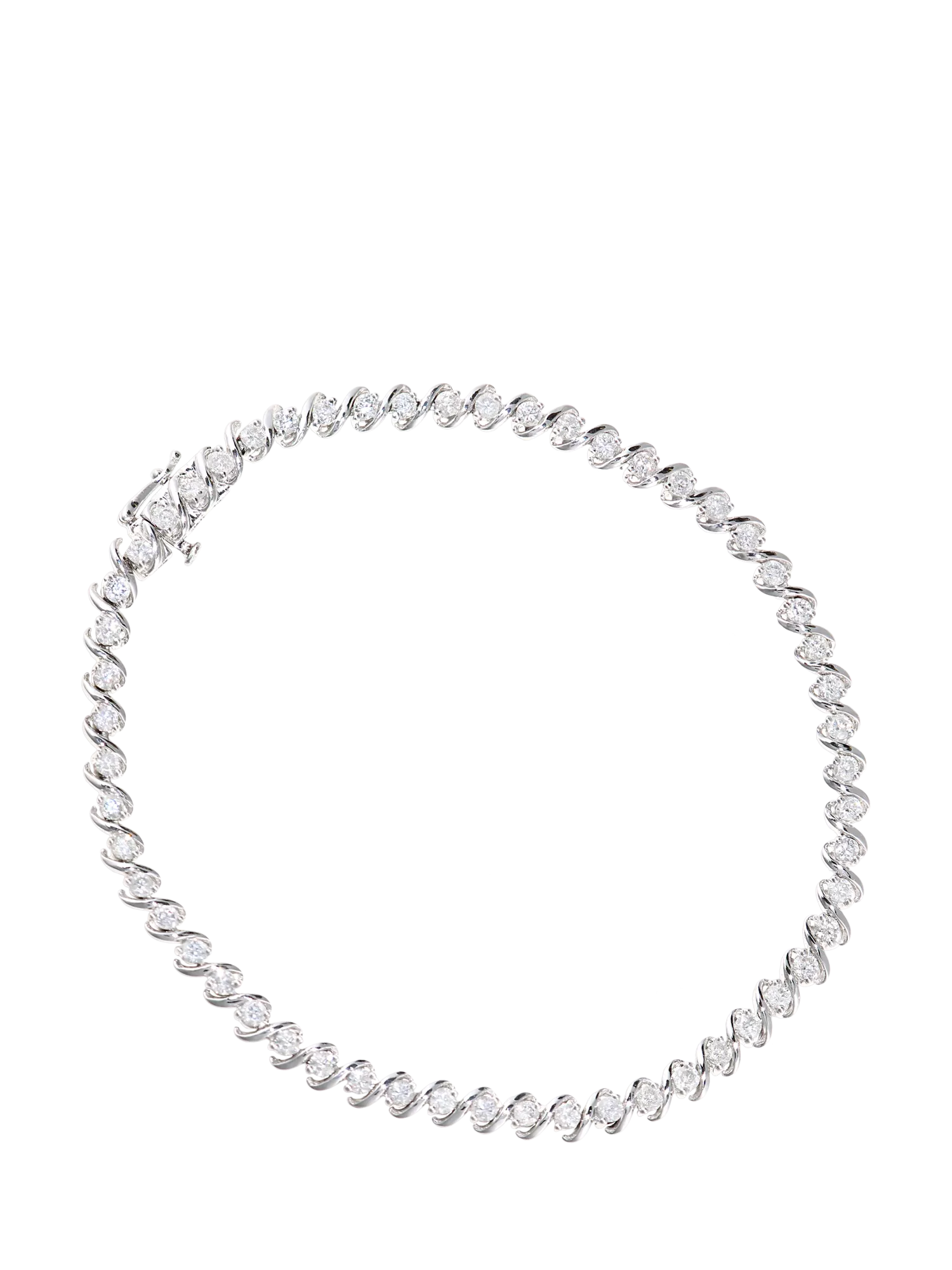 Mogul diamond tennis bracelet 2.0ct white gold, imported from the UK
