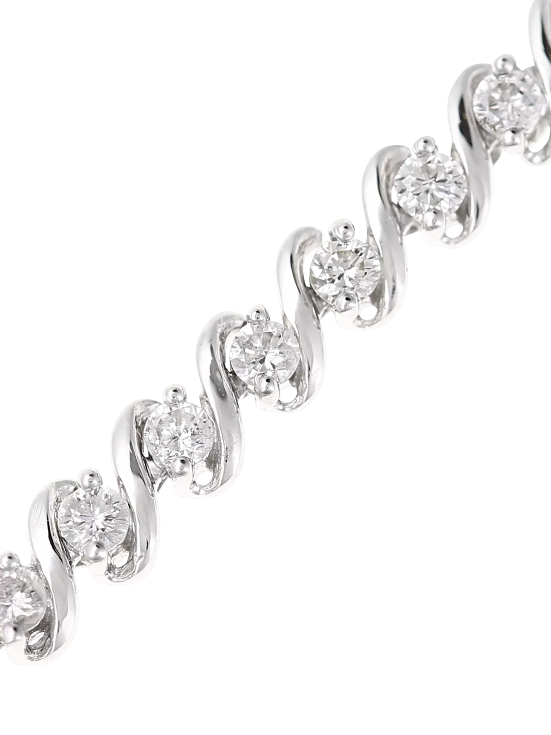 Mogul diamond tennis bracelet 2.0ct white gold, imported from the UK