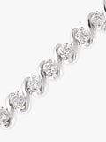Mogul diamond tennis bracelet 2.0ct white gold, imported from the UK