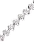 Mogul diamond tennis bracelet 2.0ct white gold, imported from the UK