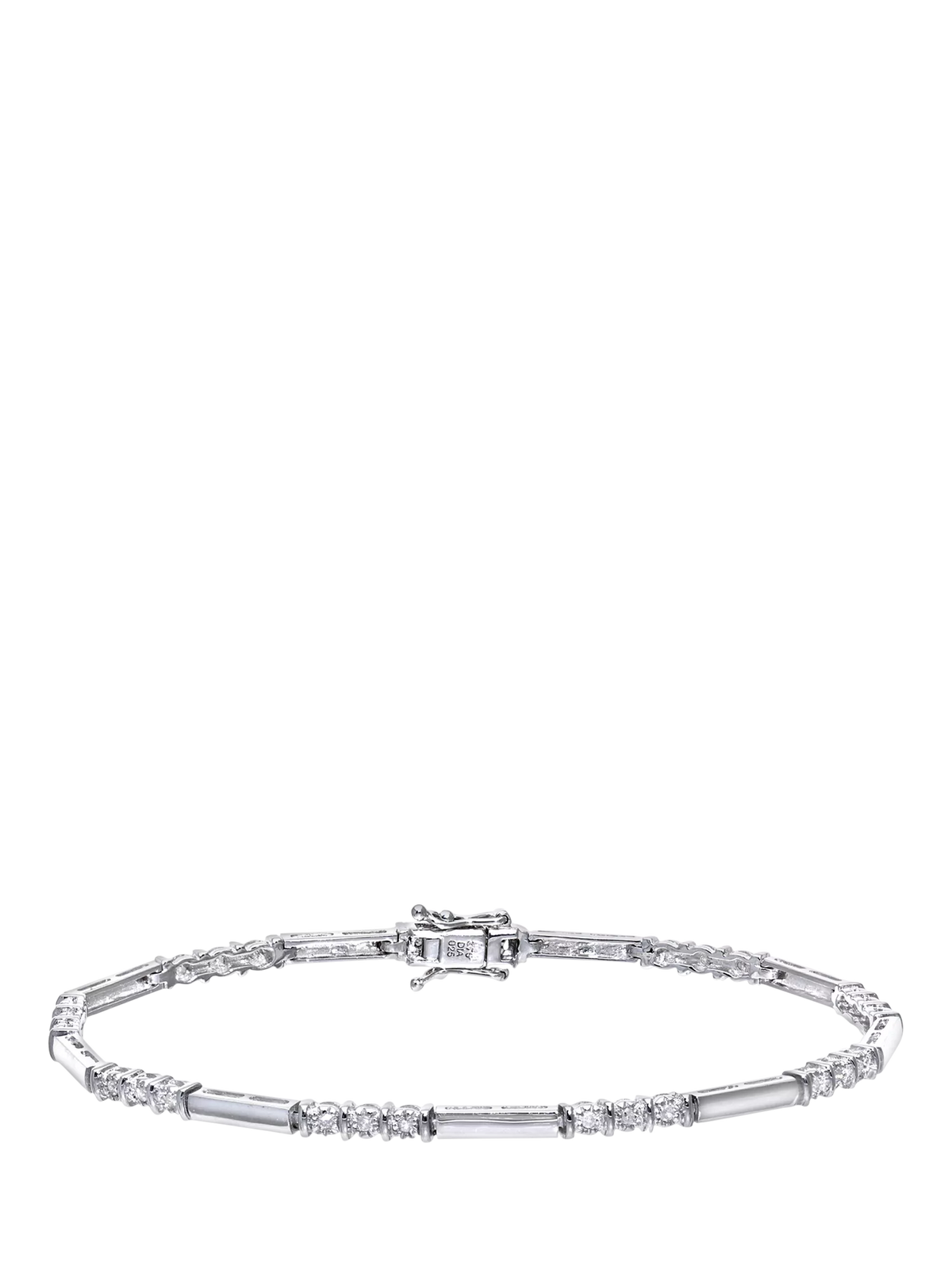 Mogul trilogy diamond bracelet 9ct white gold, UK version