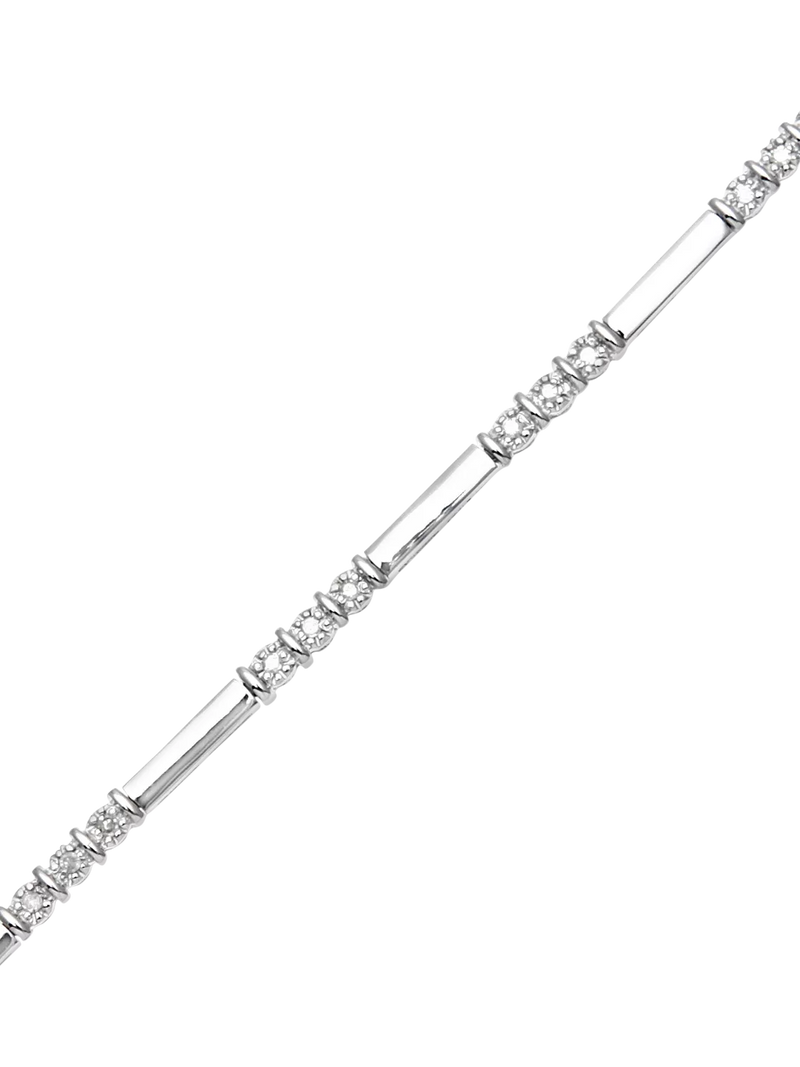 Mogul trilogy diamond bracelet 9ct white gold, UK version