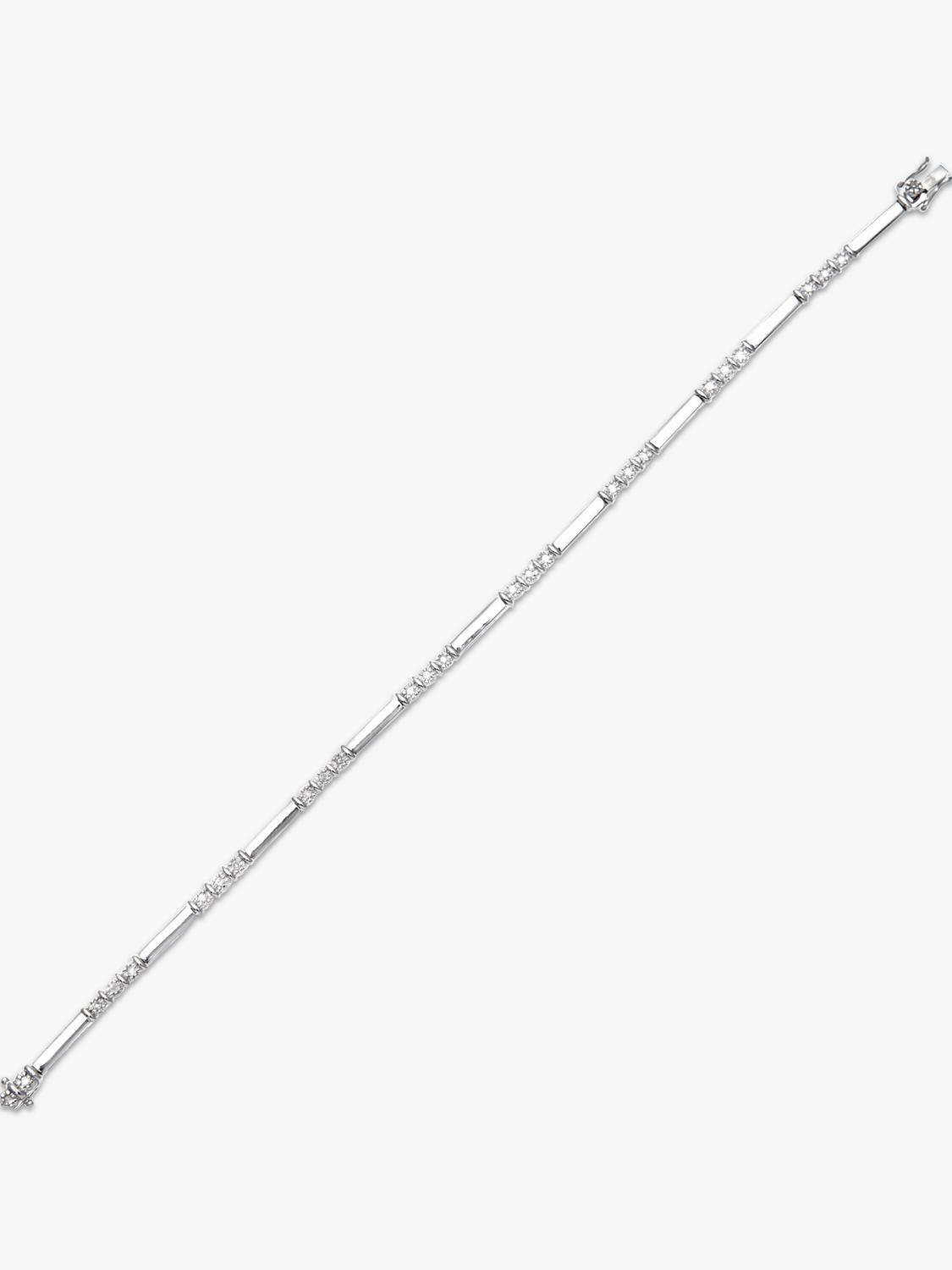 Mogul trilogy diamond bracelet 9ct white gold, UK version