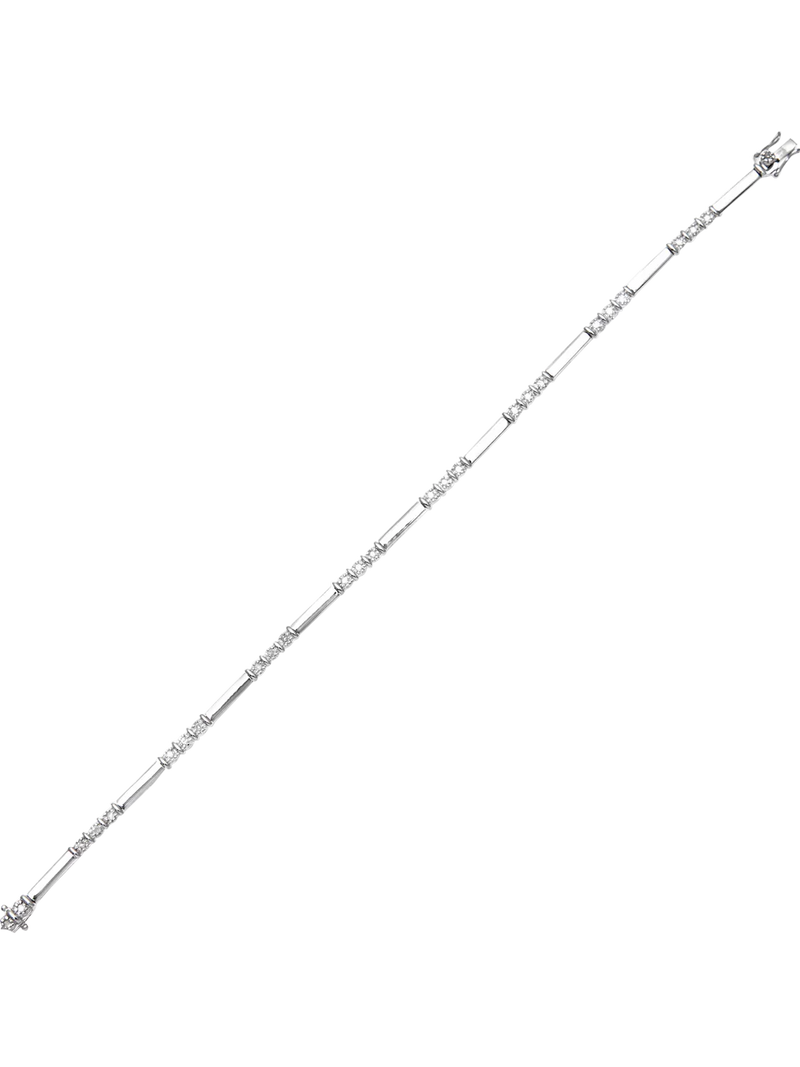 Mogul trilogy diamond bracelet 9ct white gold, UK version