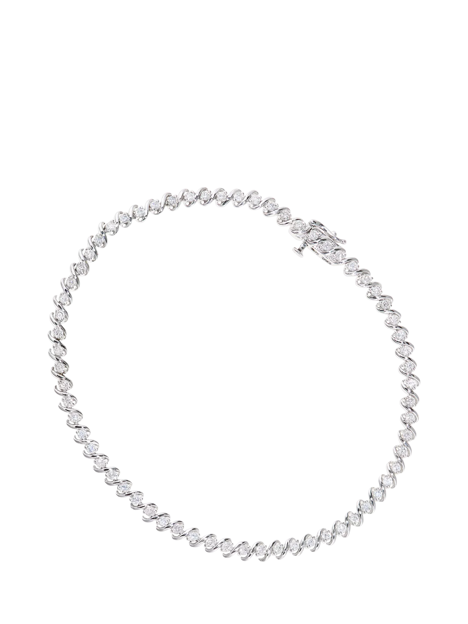 Mogul diamond tennis bracelet 9ct white gold 1.15ct (British brand)
