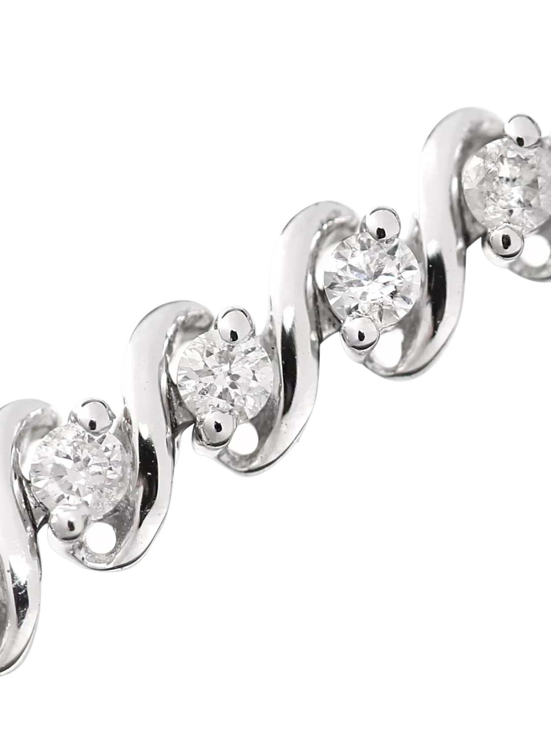 Mogul diamond tennis bracelet 9ct white gold 1.15ct (British brand)