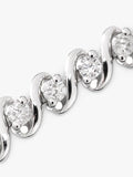 Mogul diamond tennis bracelet 9ct white gold 1.15ct (British brand)