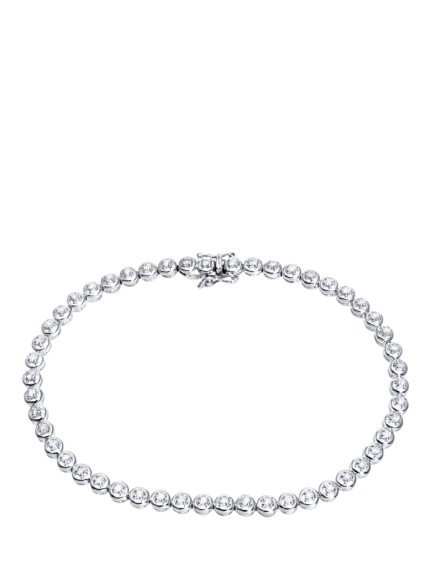 Mogul 0.50ct diamond tennis bracelet in white gold, UK version