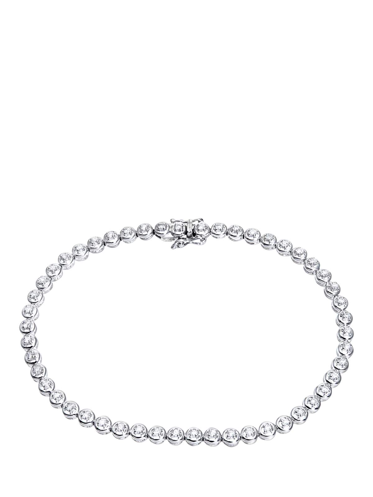 Mogul 0.50ct diamond tennis bracelet in white gold, UK version
