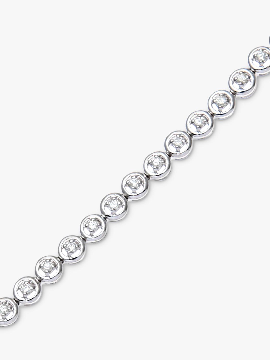 Mogul 0.50ct diamond tennis bracelet in white gold, UK version