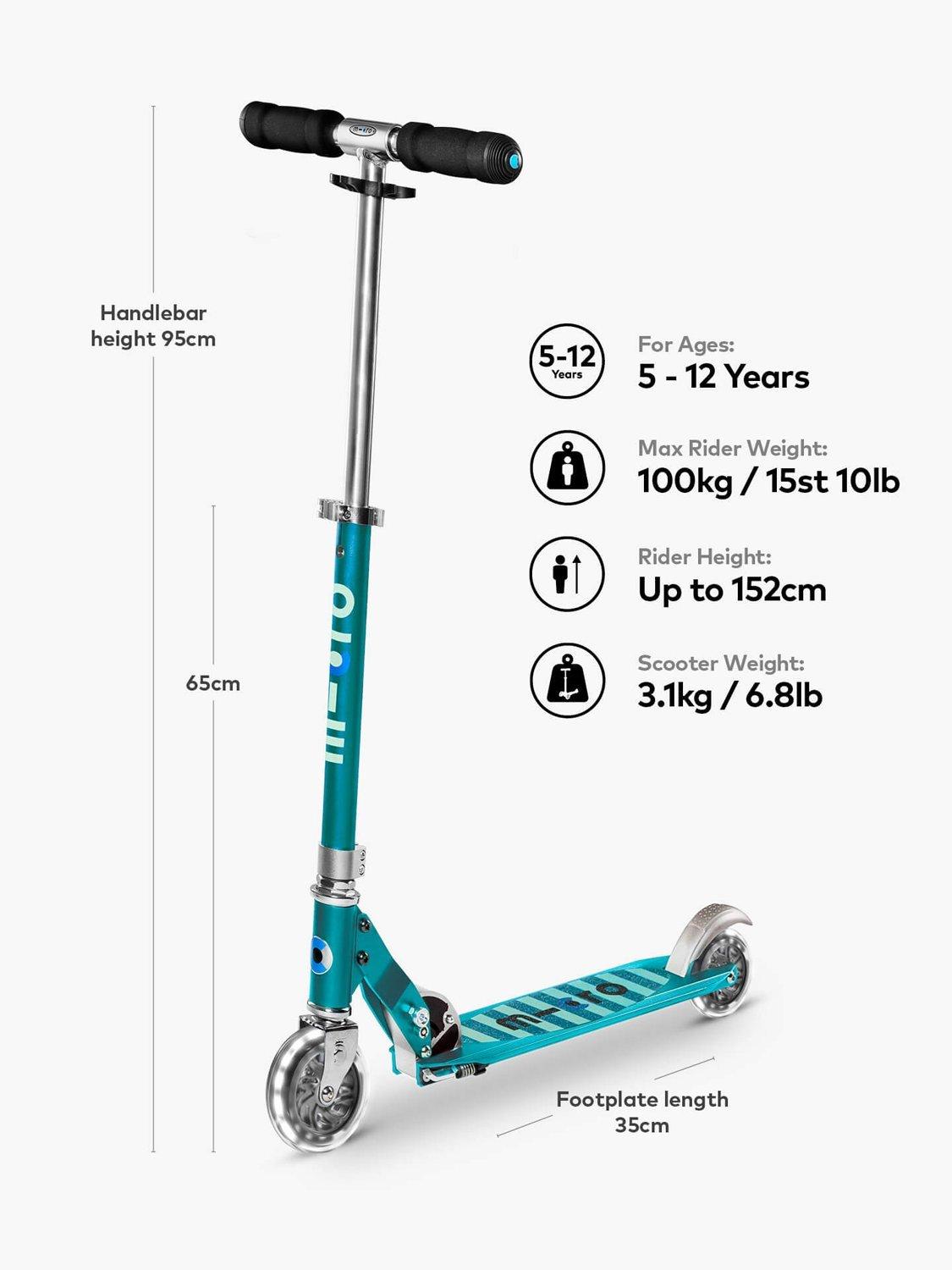Micro Scooters Sprite Foldable LED Scooter, imported from the UK