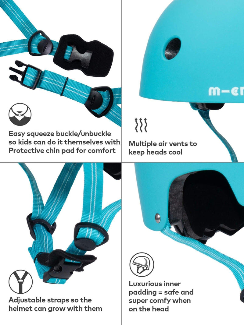 Micro Scooters kids helmet aqua (British brand)