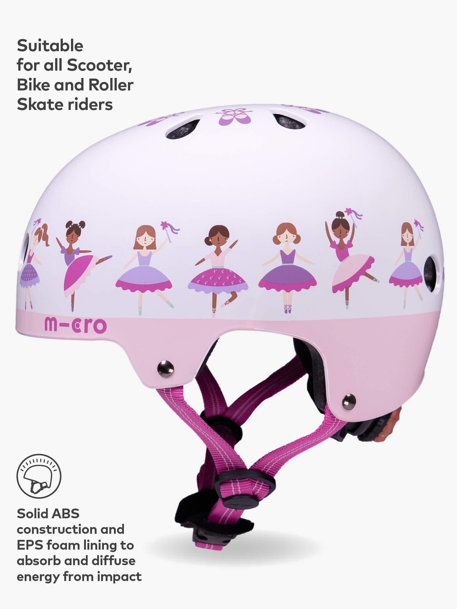 Micro Scooters kids safety helmet in pink - British product