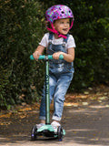 Micro Scooters kids purple safety helmet with rear light, imported from the UK