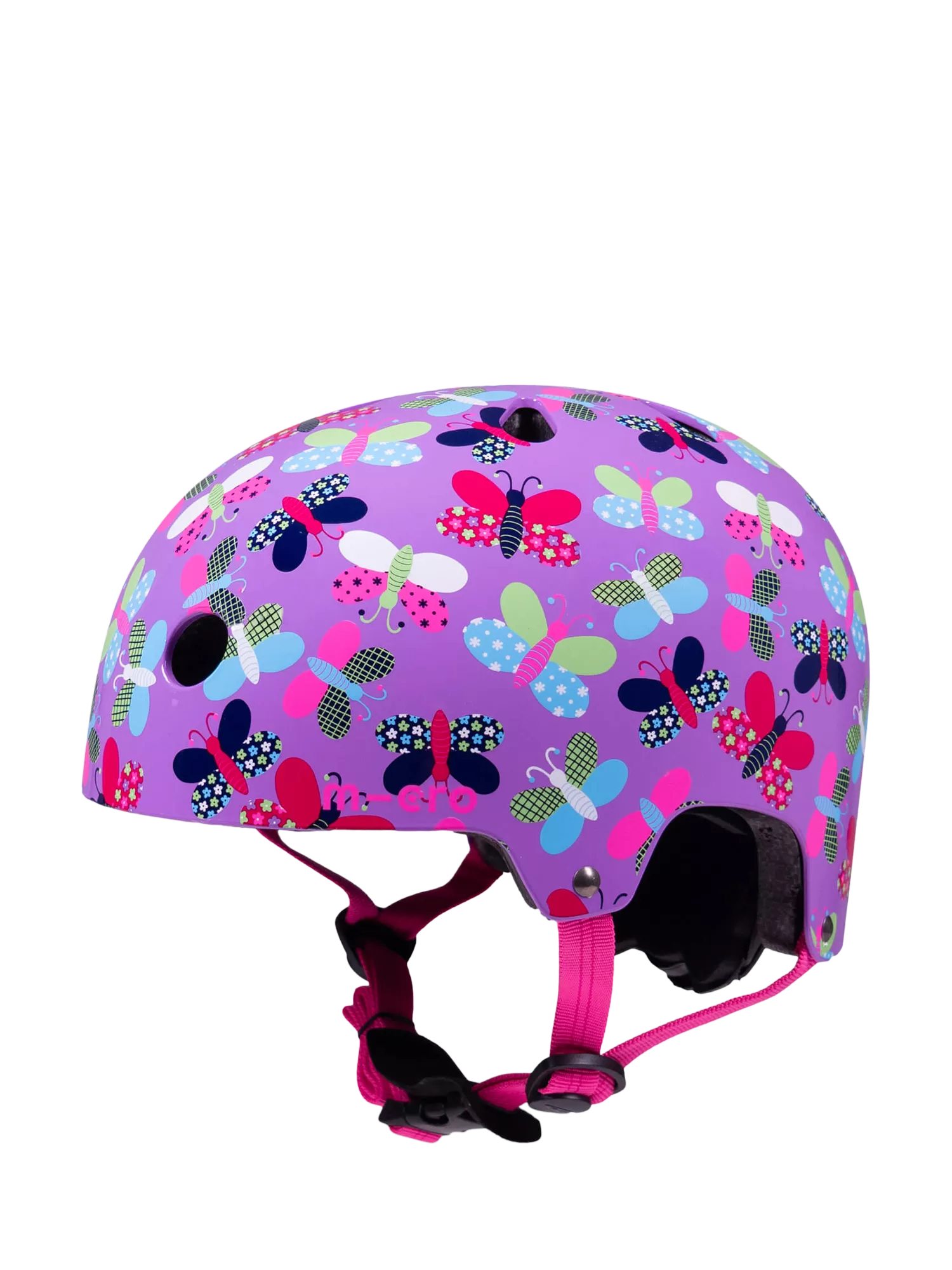 Micro Scooters Kids' Butterfly Bike/Scooter Safety Helmet, Purple