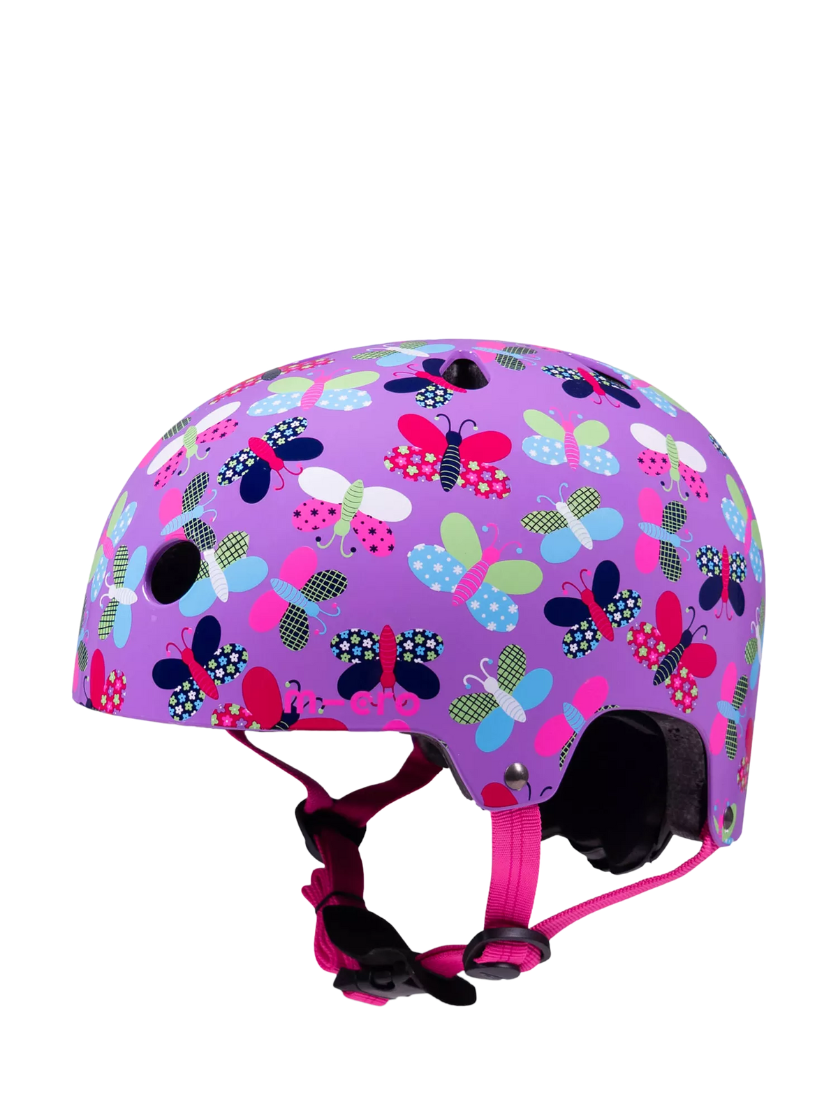 Micro Scooters Kids' Butterfly Bike/Scooter Safety Helmet, Purple