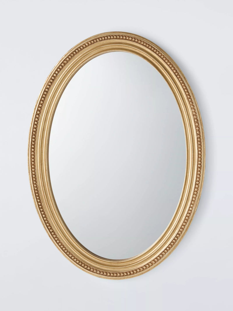 John Lewis oval wall mirror antique gold 50x70cm (British brand)