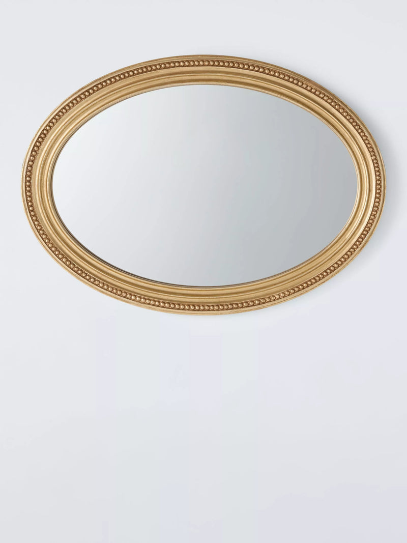John Lewis oval wall mirror antique gold 50x70cm (British brand)