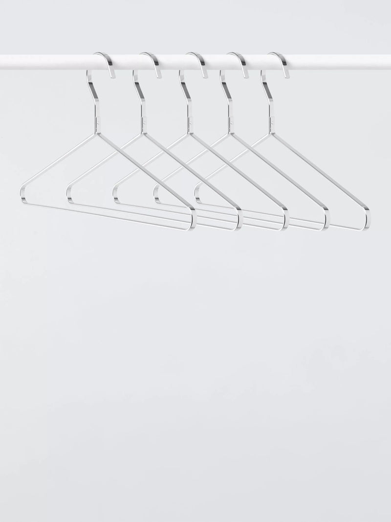 John Lewis chrome clothes hanger set of 5, imported from the UK