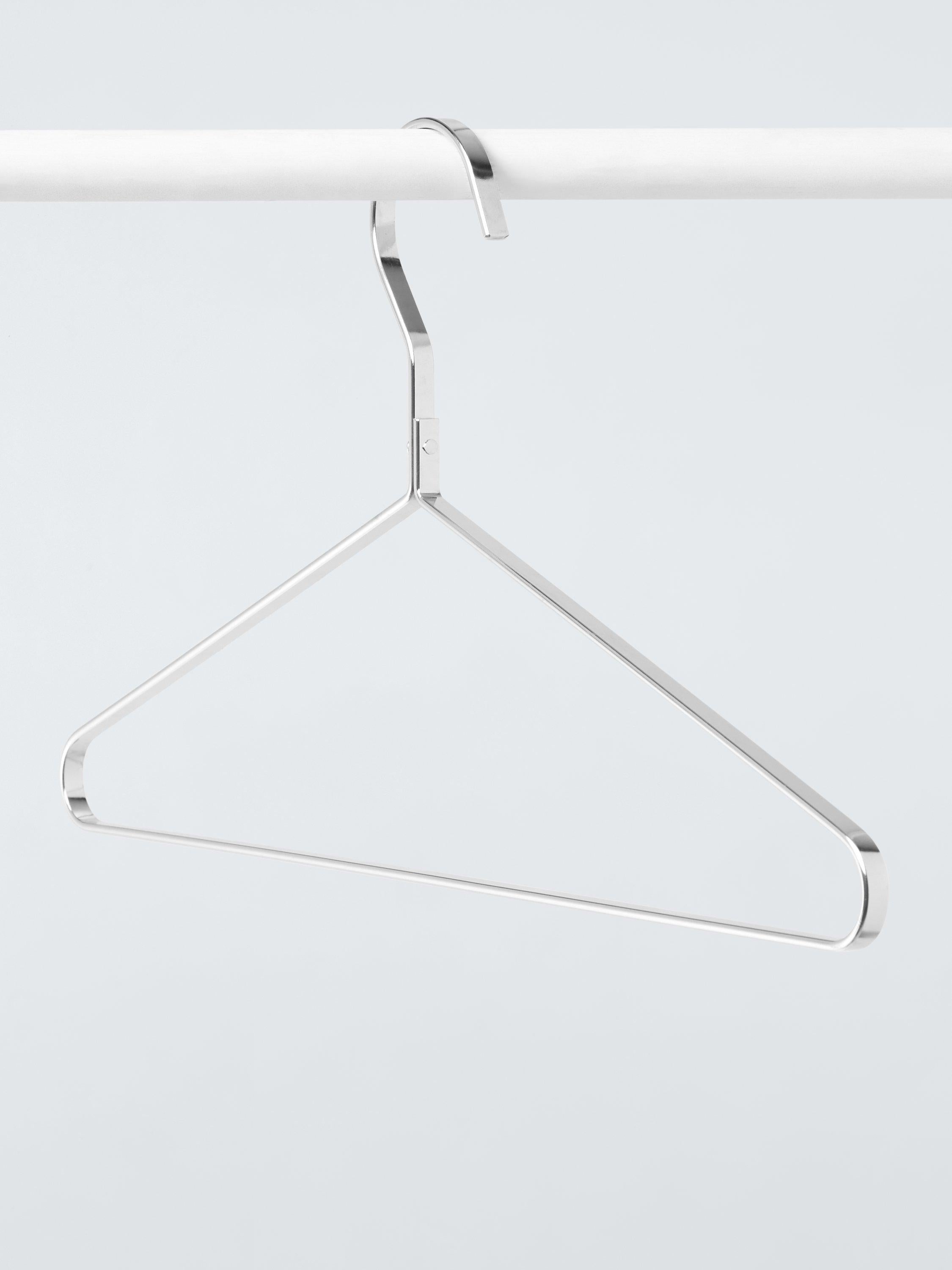 John Lewis chrome clothes hanger set of 5, imported from the UK