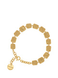 Reiss Millie Molten Square Chain bracelet in gold, UK version