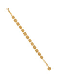 Reiss Millie Molten Square Chain bracelet in gold, UK version