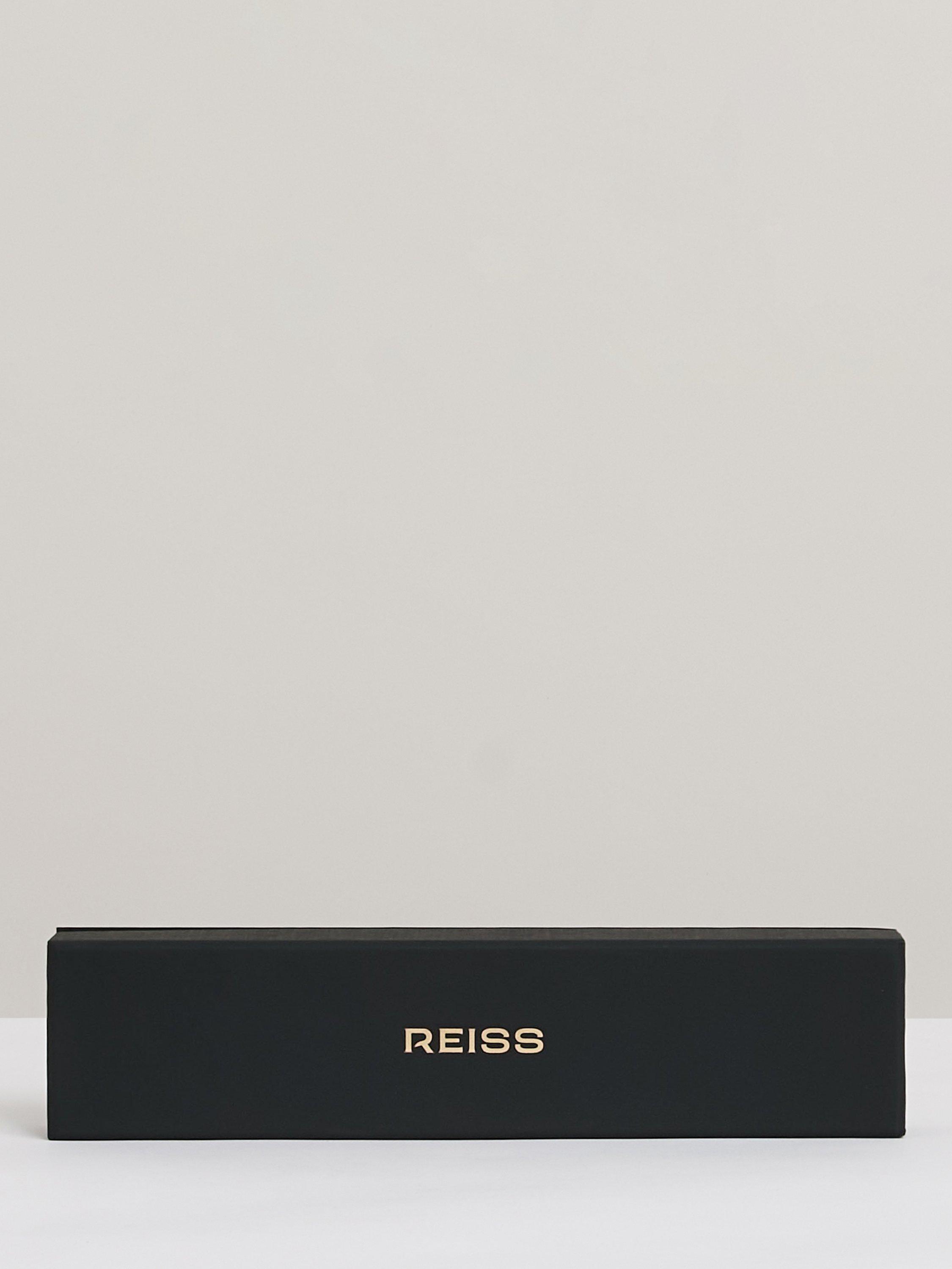 Reiss Millie Molten Square Chain bracelet in gold, UK version