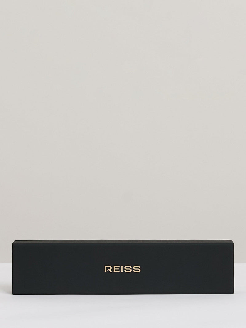 Reiss Millie Molten Square Chain bracelet in gold, UK version