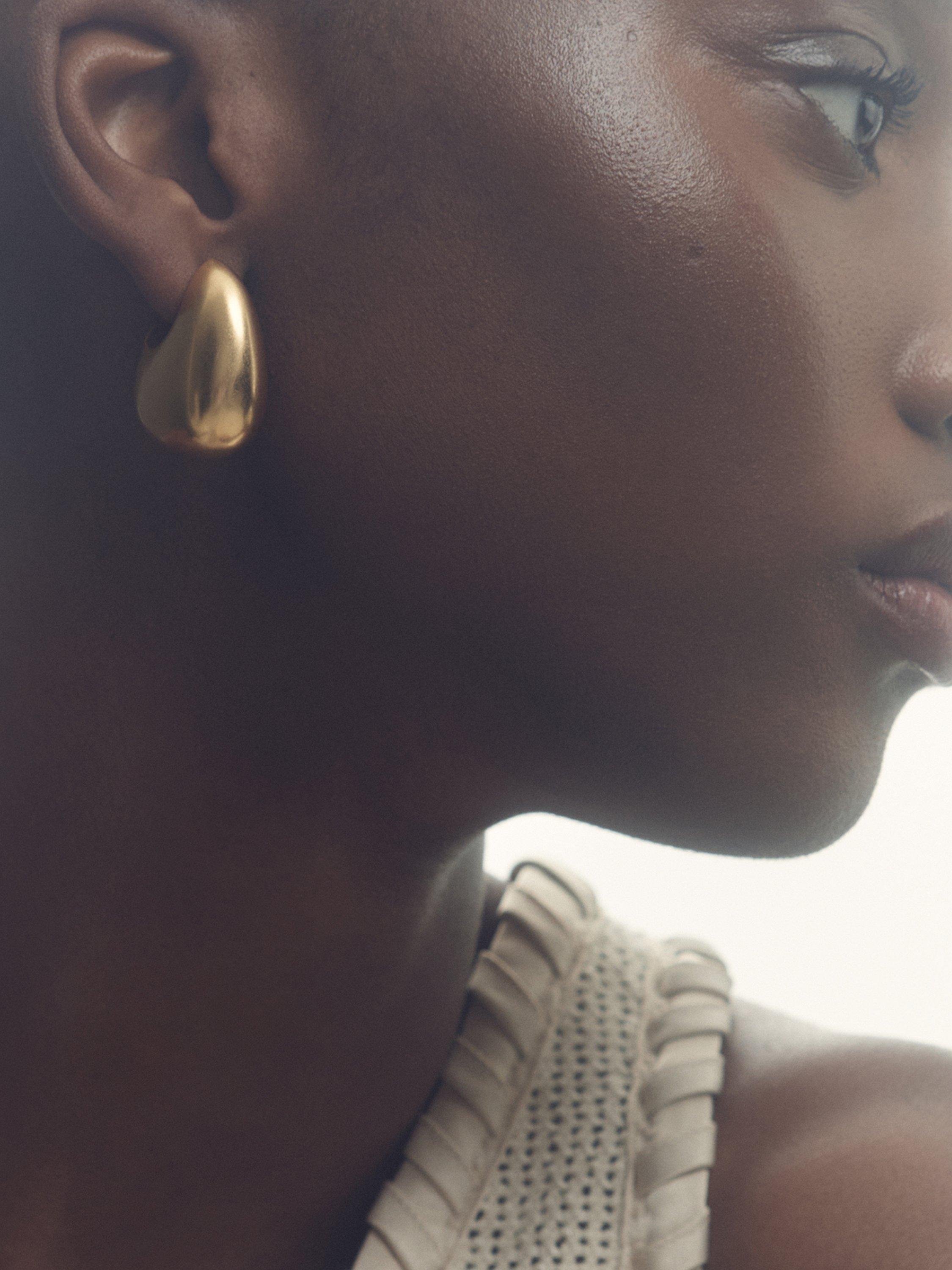 Reiss Calla Curve Scoop earrings, imported from the UK
