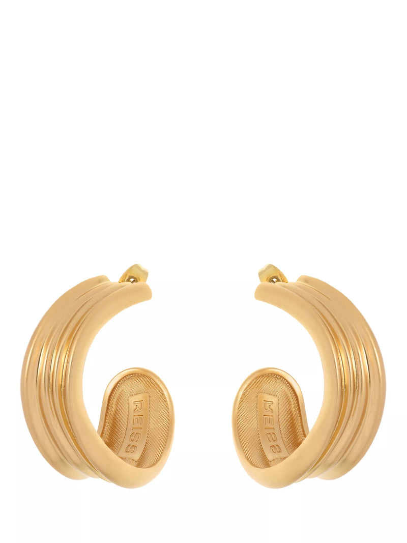 Reiss Flavia Fluid hoop earrings gold toned (British brand)