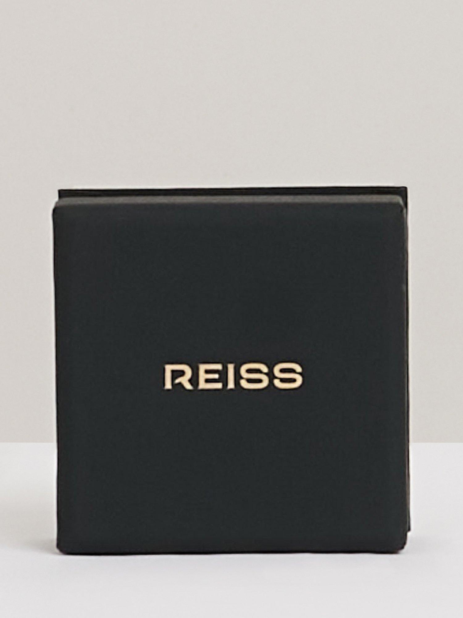 Reiss Mason Molten drop earrings gold large - British product