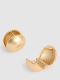 Reiss Pollie polished ball huggie hoop earrings gold tone - British product