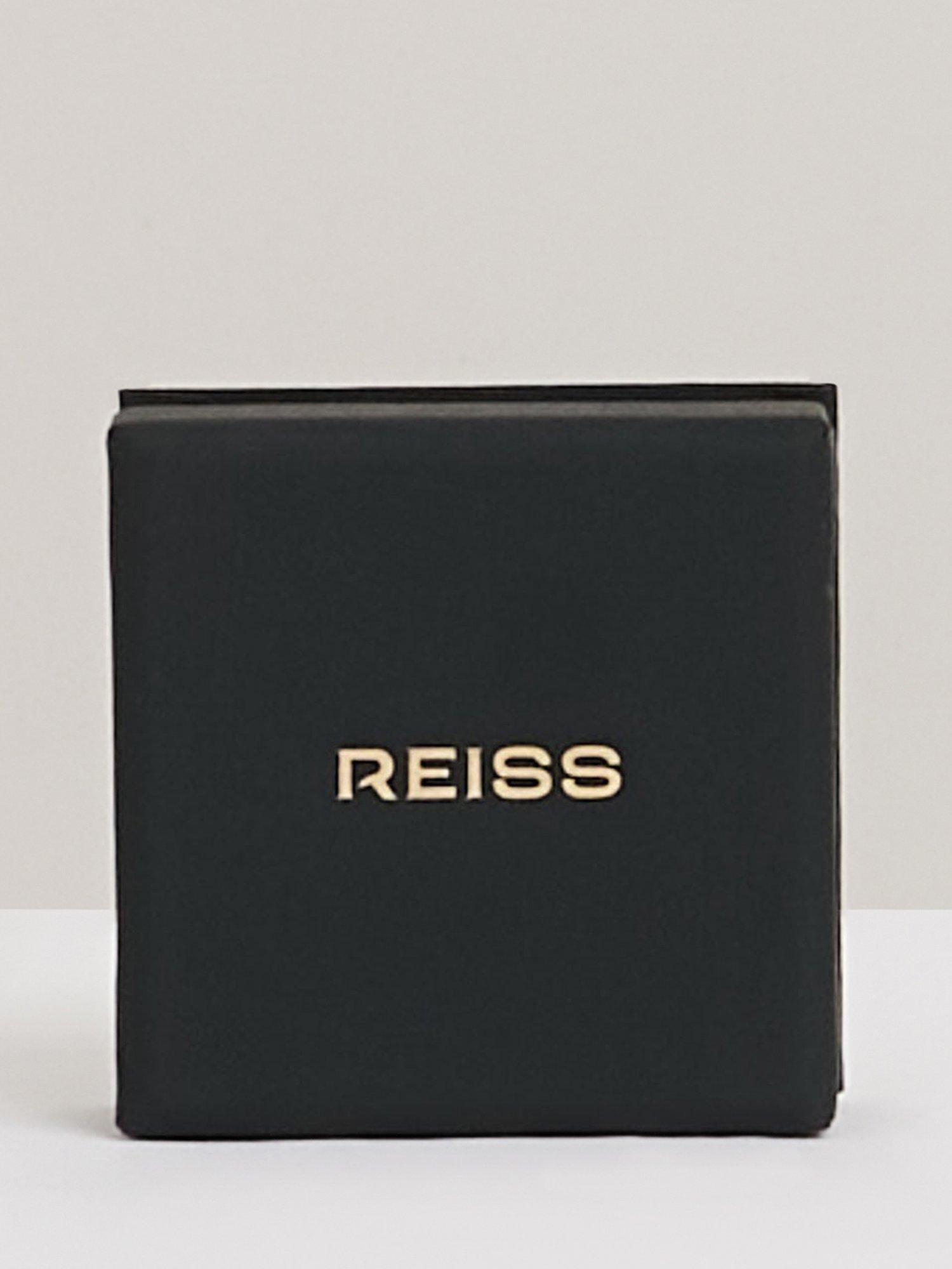 Reiss Pollie polished ball huggie hoop earrings gold tone - British product
