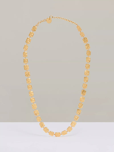 John Lewis Reiss Mila Molten Square Chain Necklace, Gold- Buy online at McGrocer