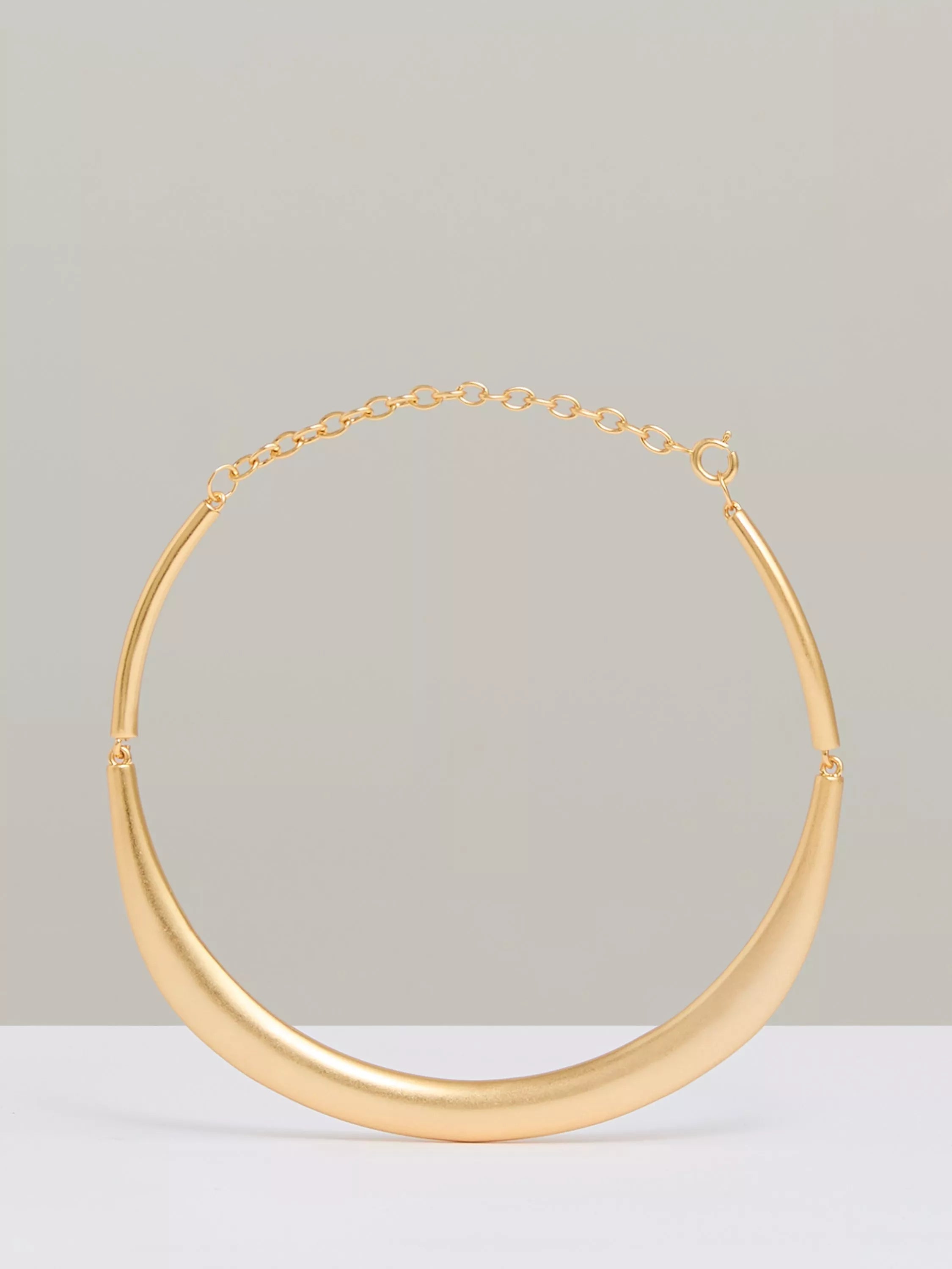Reiss Poppy curve choker gold tone (British brand)