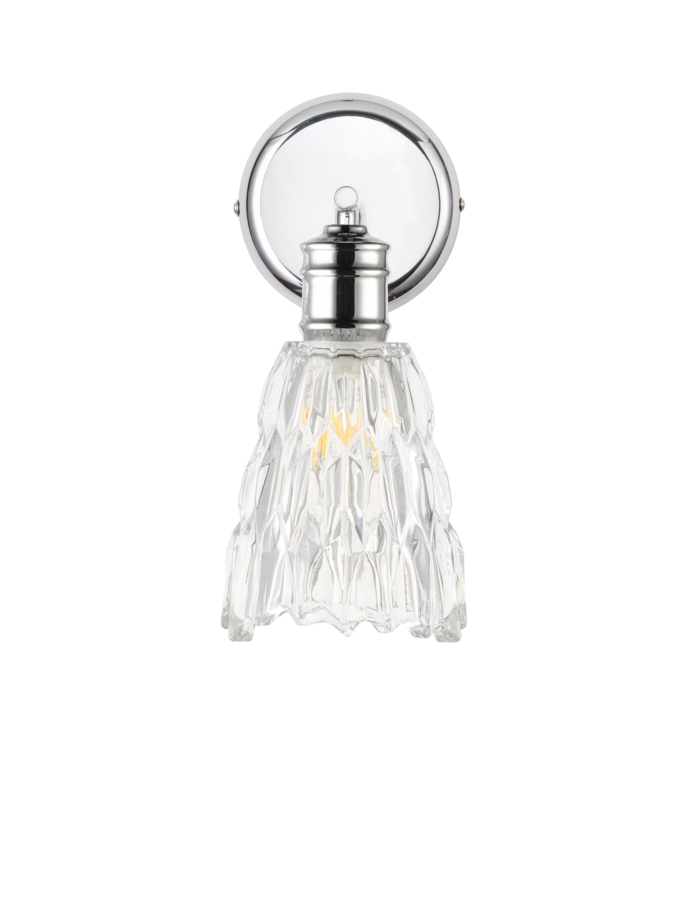 John Lewis Marlow crystal glass wall light chrome, imported from the UK