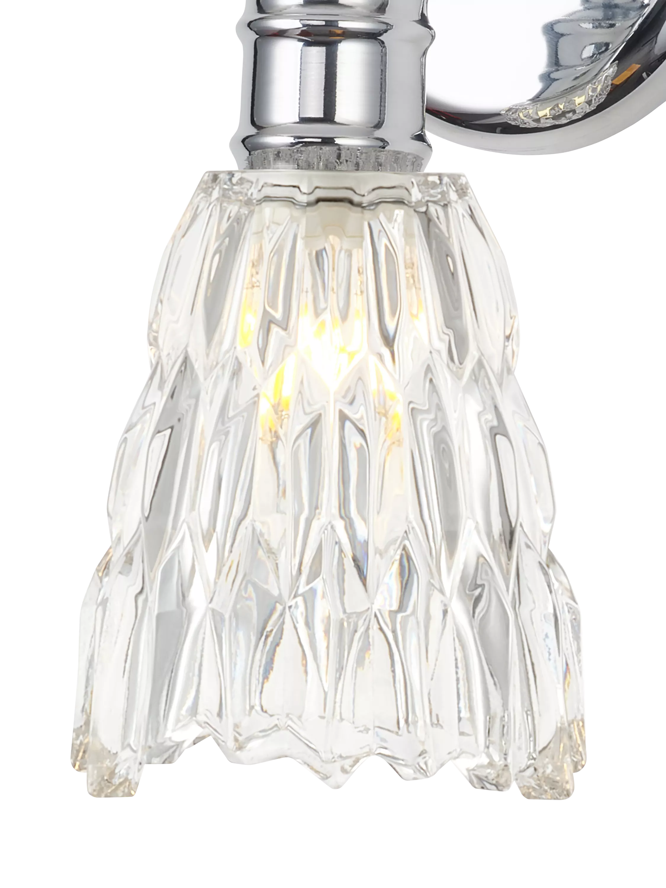 John Lewis Marlow crystal glass wall light chrome, imported from the UK