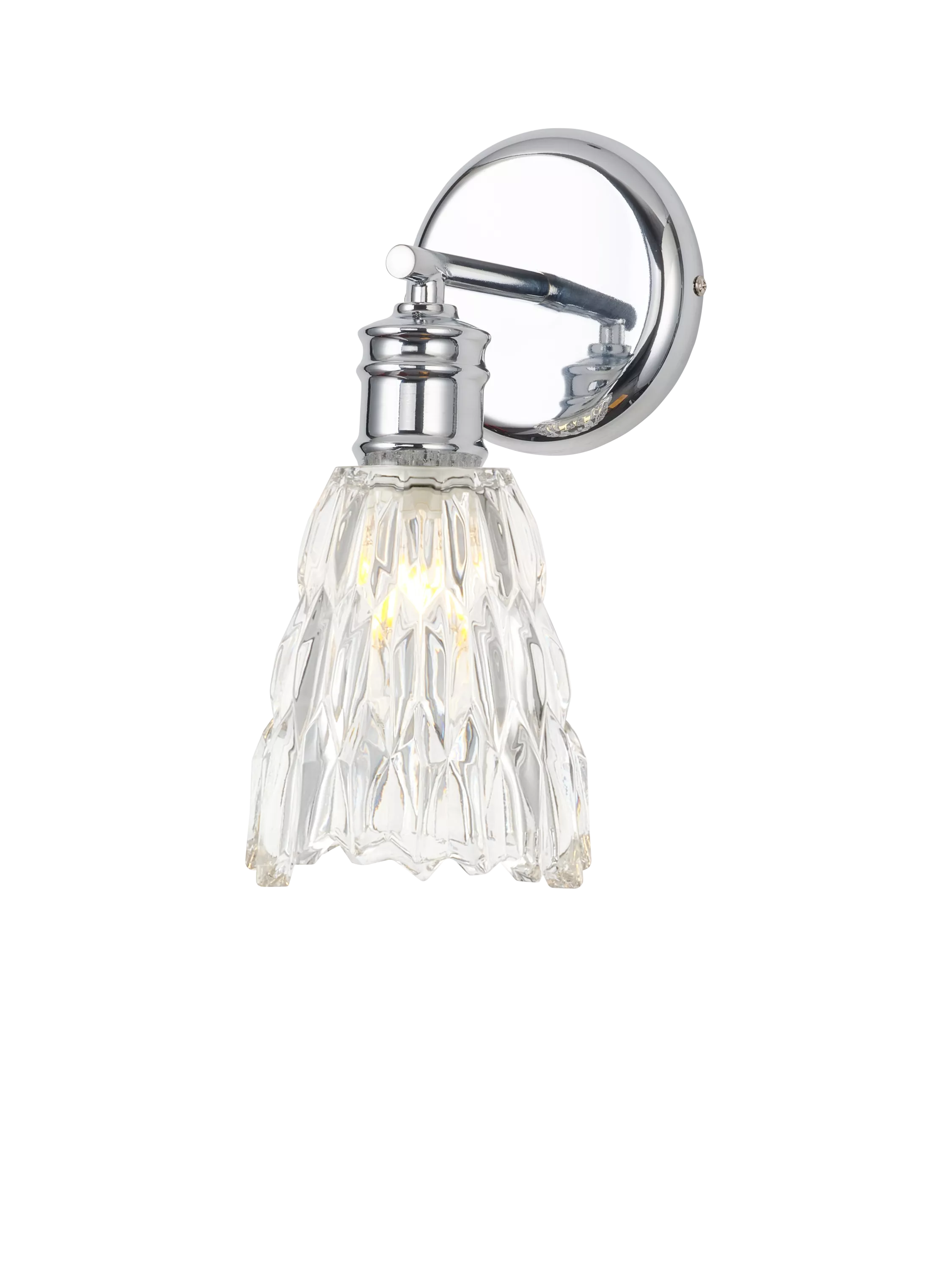 John Lewis Marlow crystal glass wall light chrome, imported from the UK