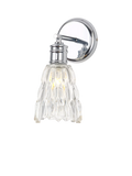 John Lewis Marlow crystal glass wall light chrome, imported from the UK