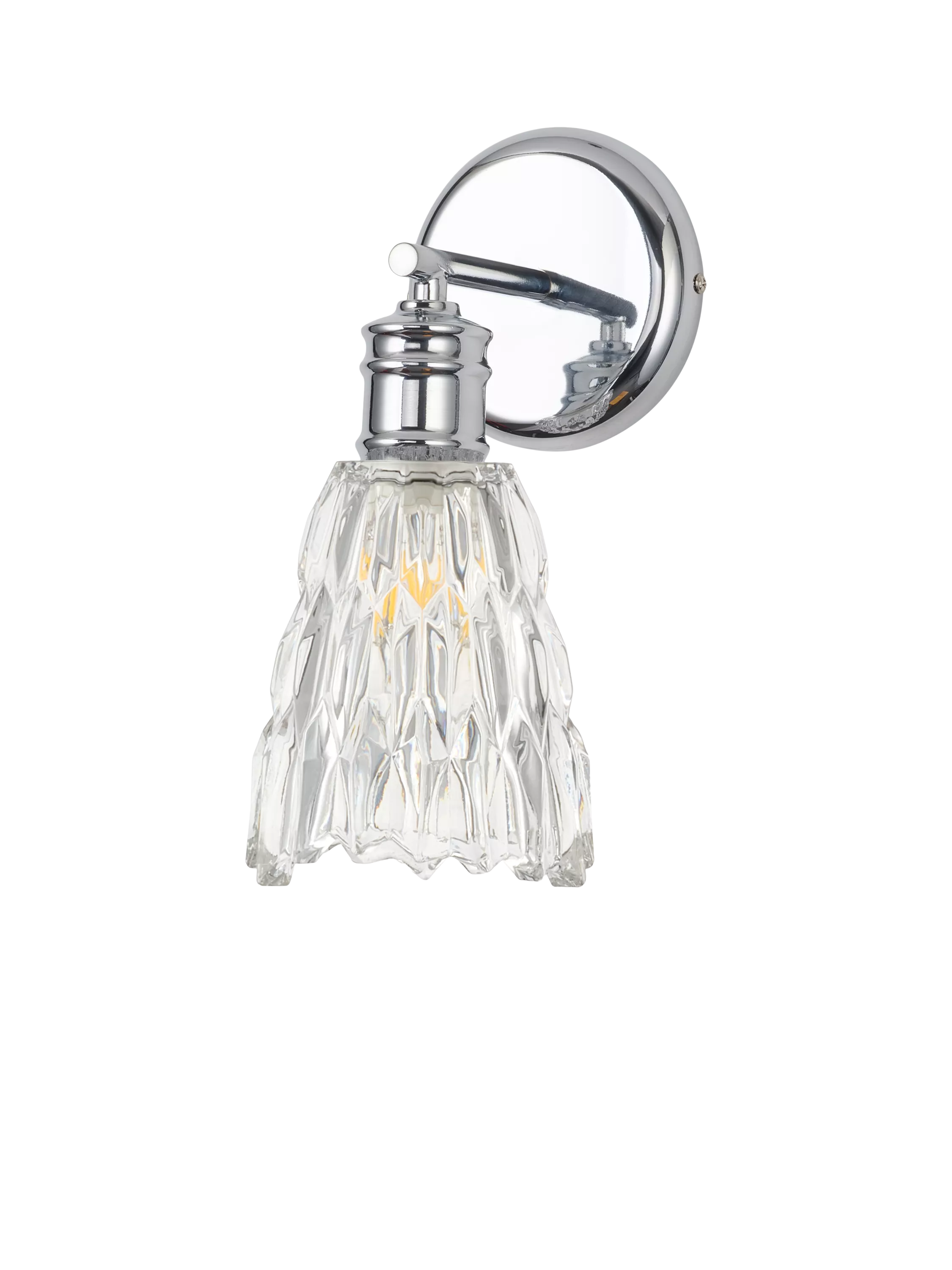 John Lewis Marlow crystal glass wall light chrome, imported from the UK