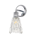 John Lewis Marlow crystal glass wall light chrome, imported from the UK