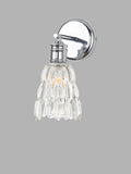 John Lewis Marlow crystal glass wall light chrome, imported from the UK