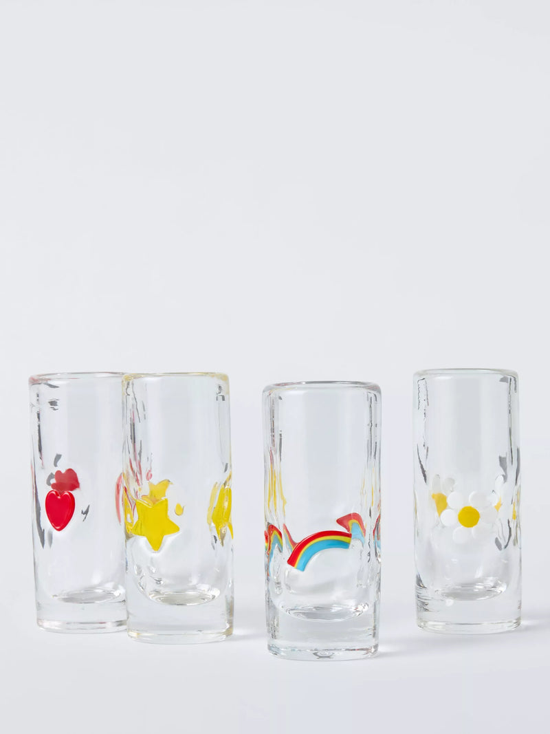 John Lewis icon shot glass set of 4, imported from the UK