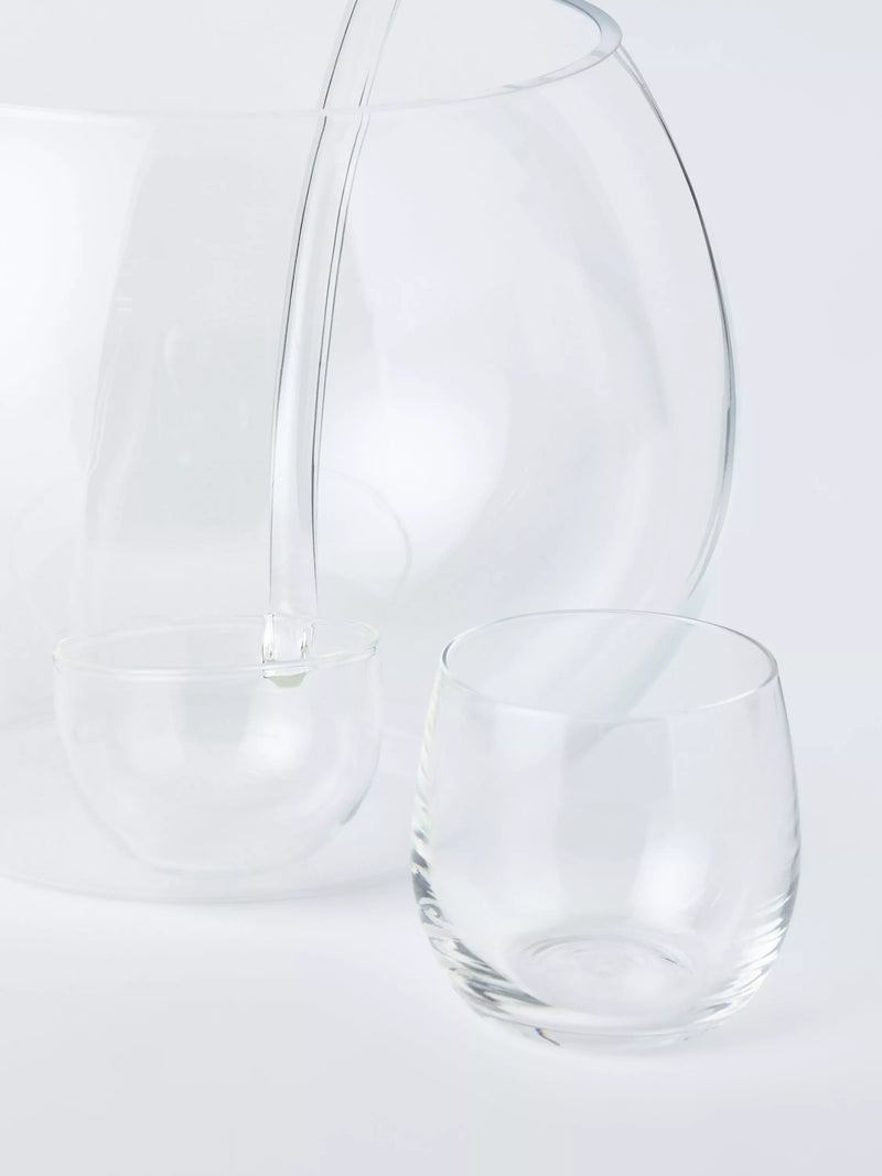 John Lewis punch bowl gift set clear - British product