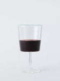 John Lewis stripe rim wine glass 310ml light blue clear, UK version