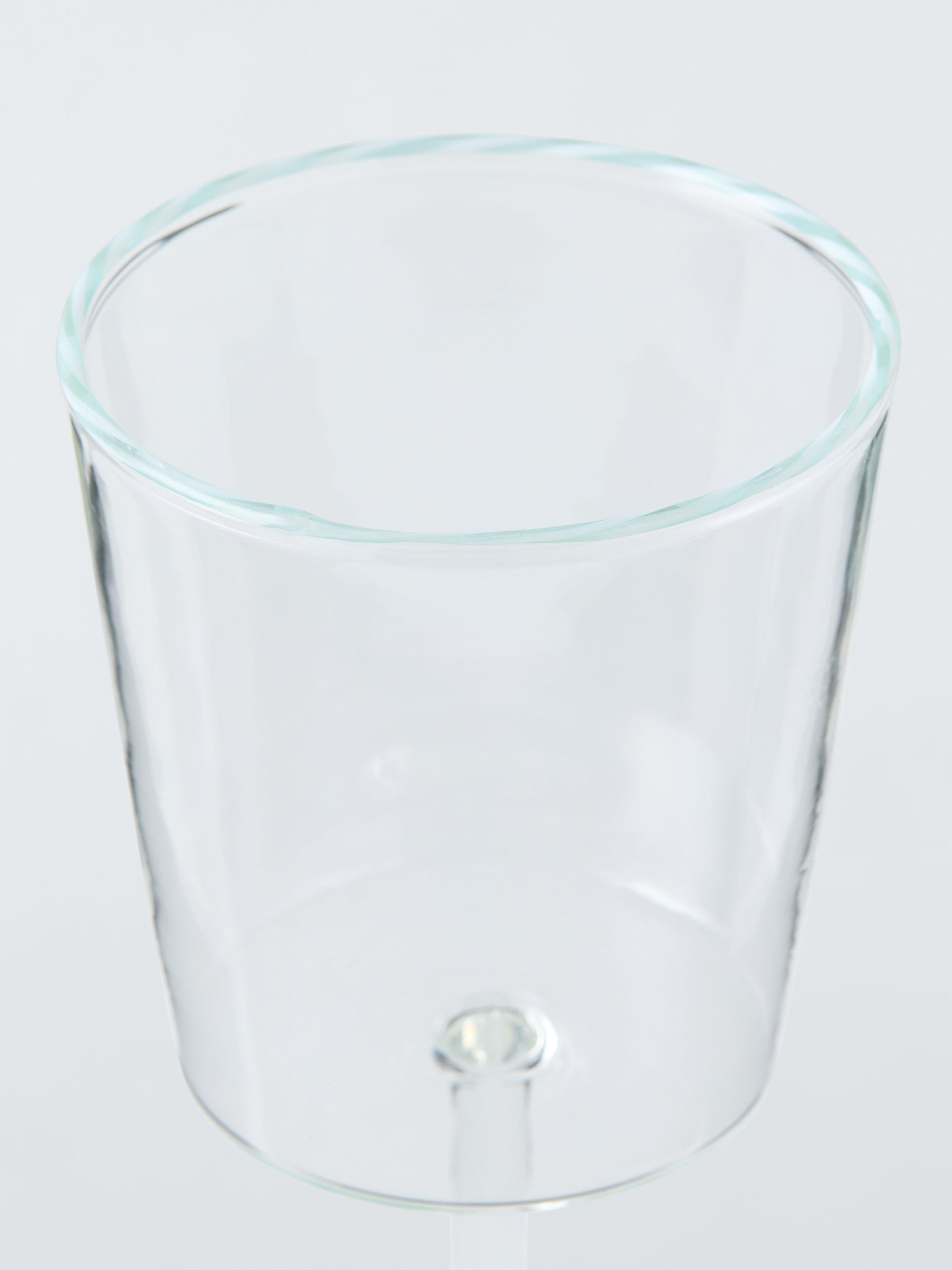 John Lewis stripe rim wine glass 310ml light blue clear, UK version