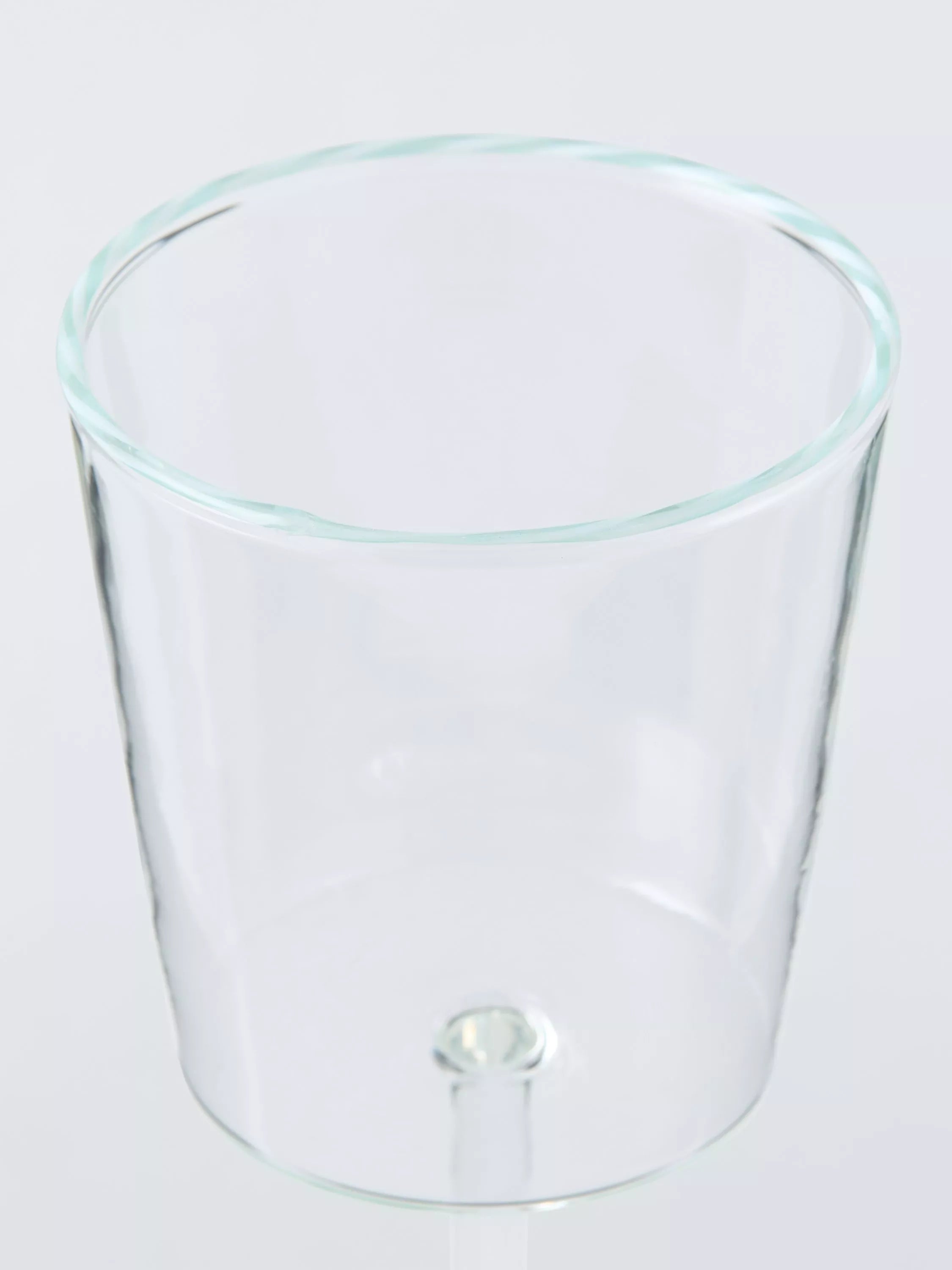 John Lewis stripe rim wine glass 310ml light blue clear, UK version